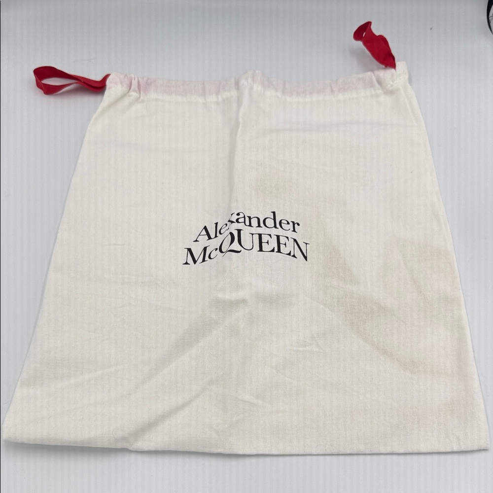 Alexander McQueen Cream Bag with Red Accents